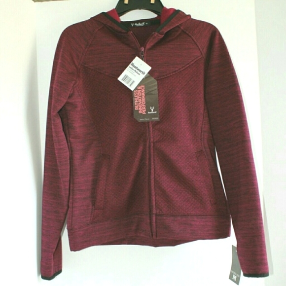 Huntworth Tops - Huntworth Ladies Full Zip Performance Knit Hoodie